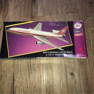 Vtg 80s Hasegawa Air Canada Lockheed L-1011 Tristar 1:200 Scale Model Plane